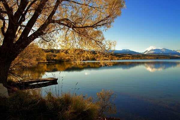 Bellissimo lago in Nuova Zelanda