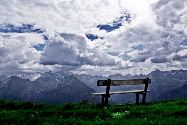 Landscape mountains grass beauty