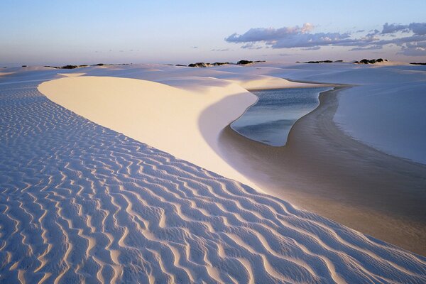 Sunny Brazilian desert near the water