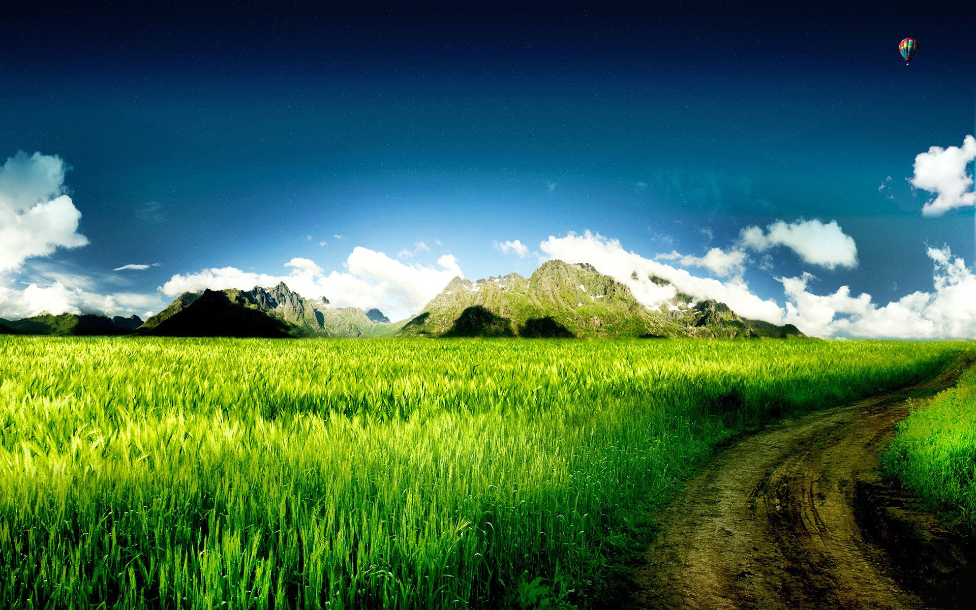 paesaggio campo cielo palla