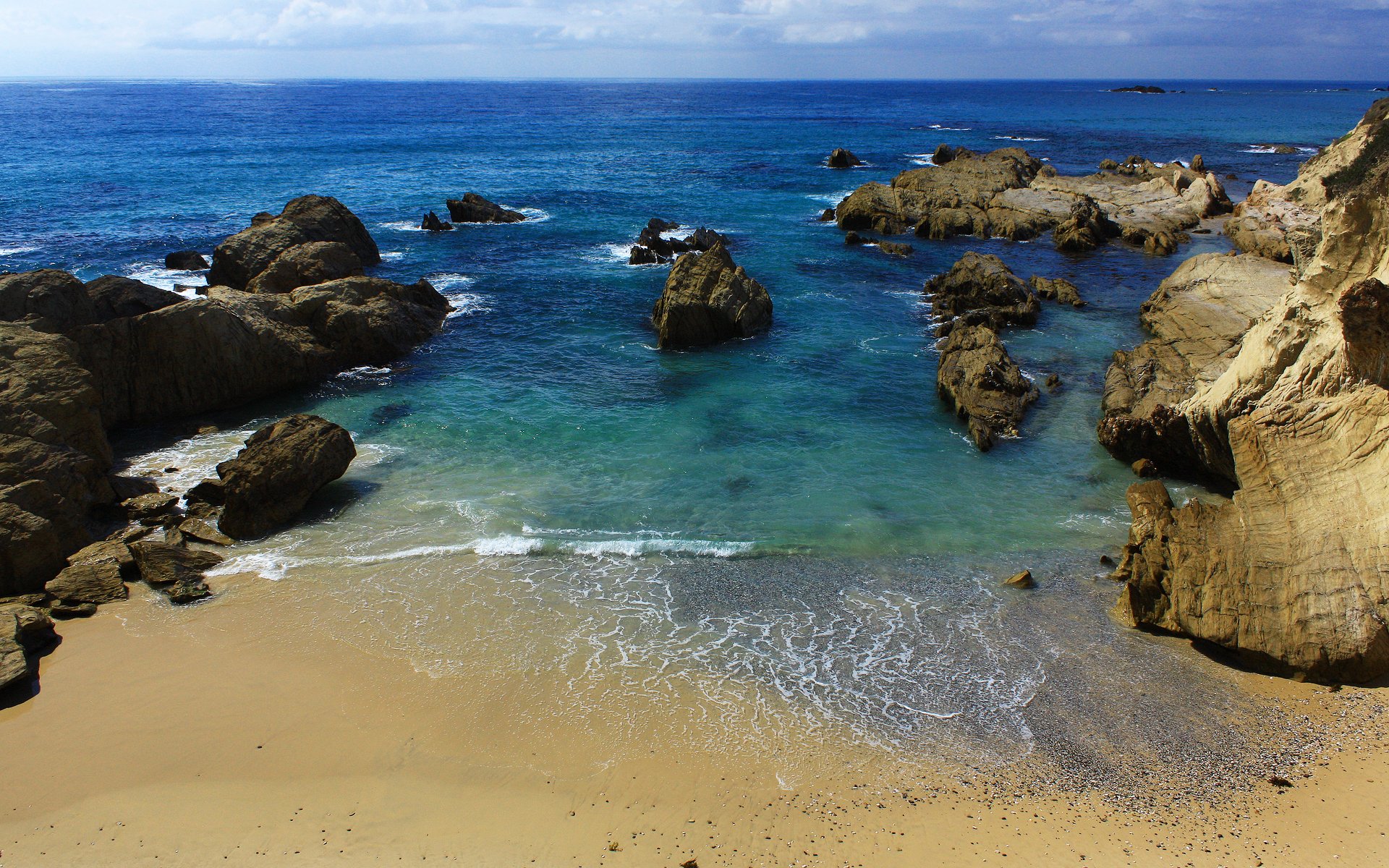 beach landscape sea stone