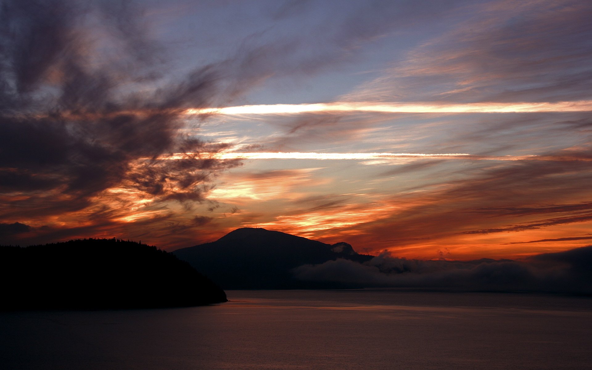 soir nature paysage montagnes eau paysages mer ciel