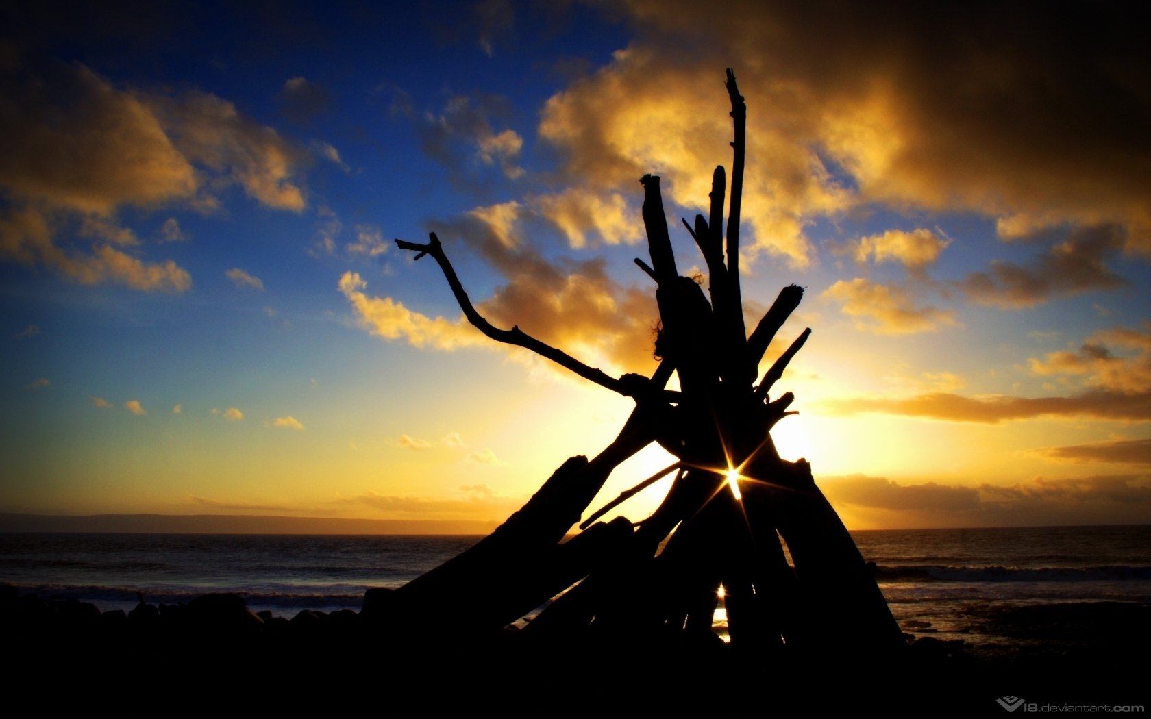 lumière coucher de soleil plage