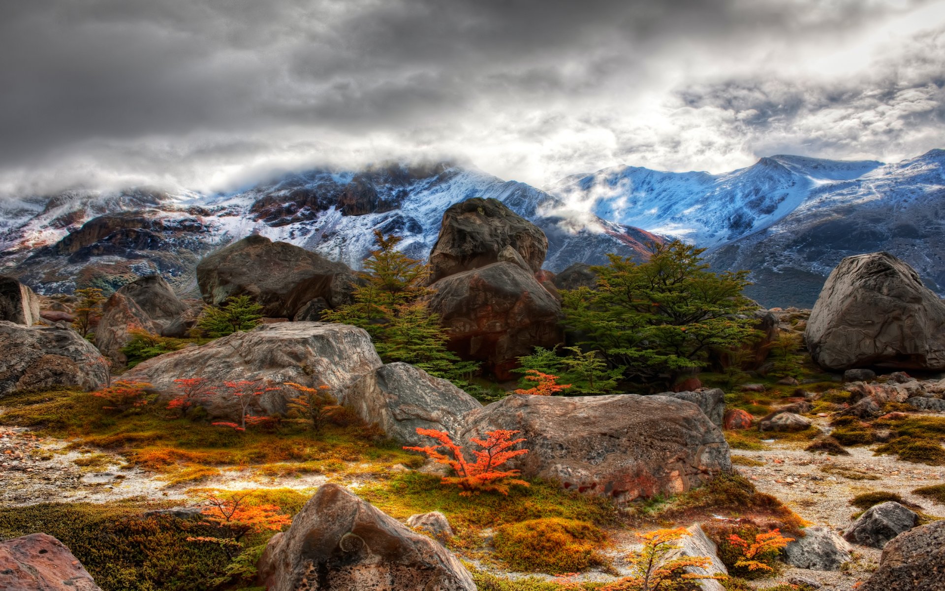 paysage pierres nature nuages roches