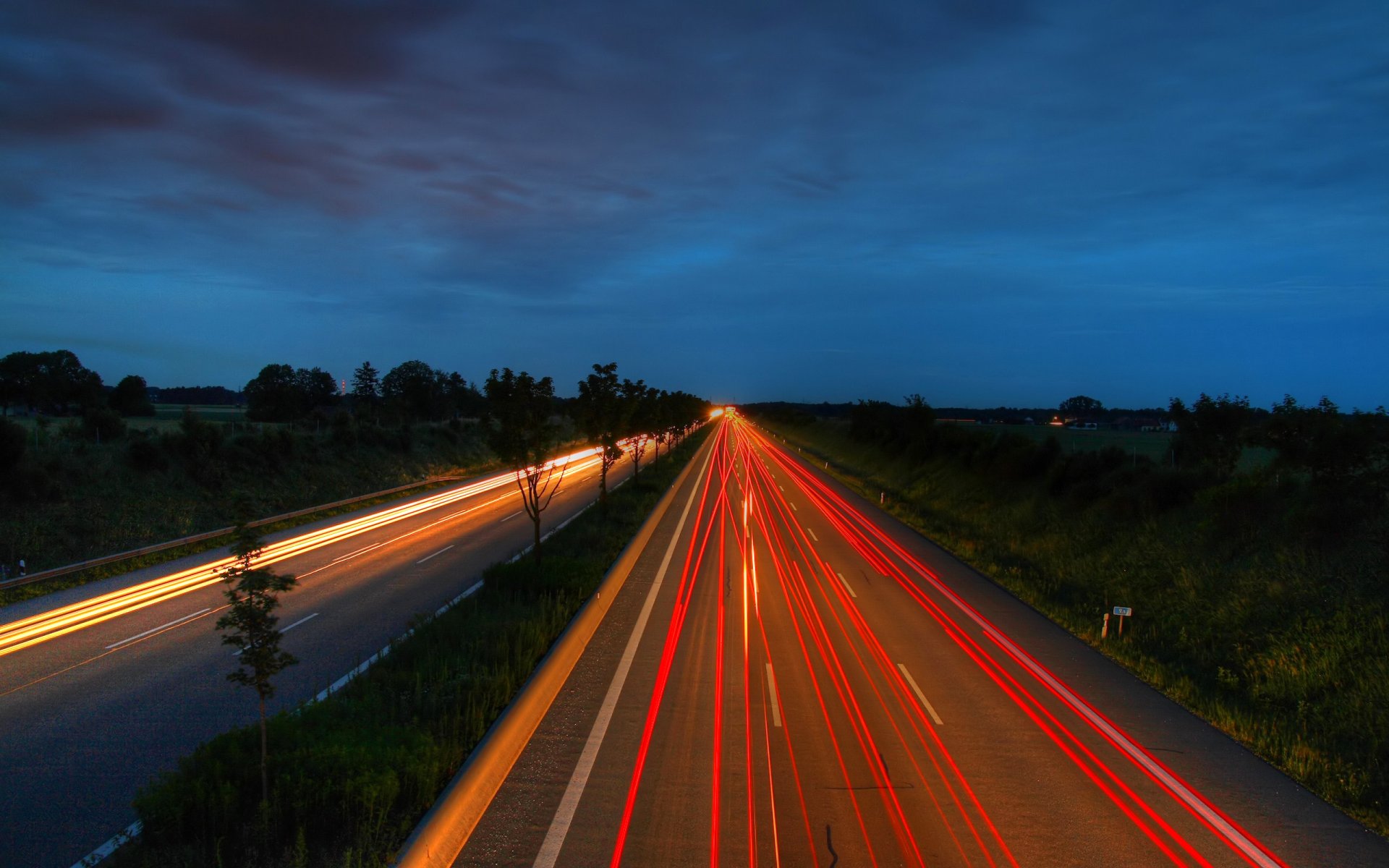 route de nuit hai wei haute façon nuit paysage