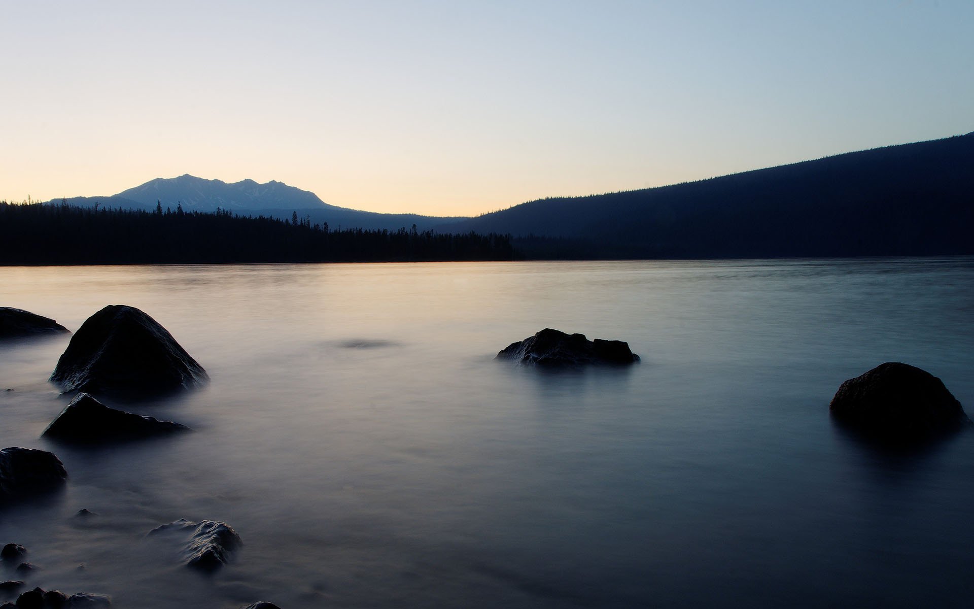 lake stones forest