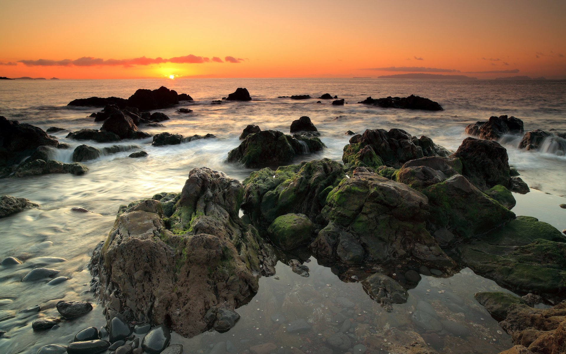 coucher de soleil mer