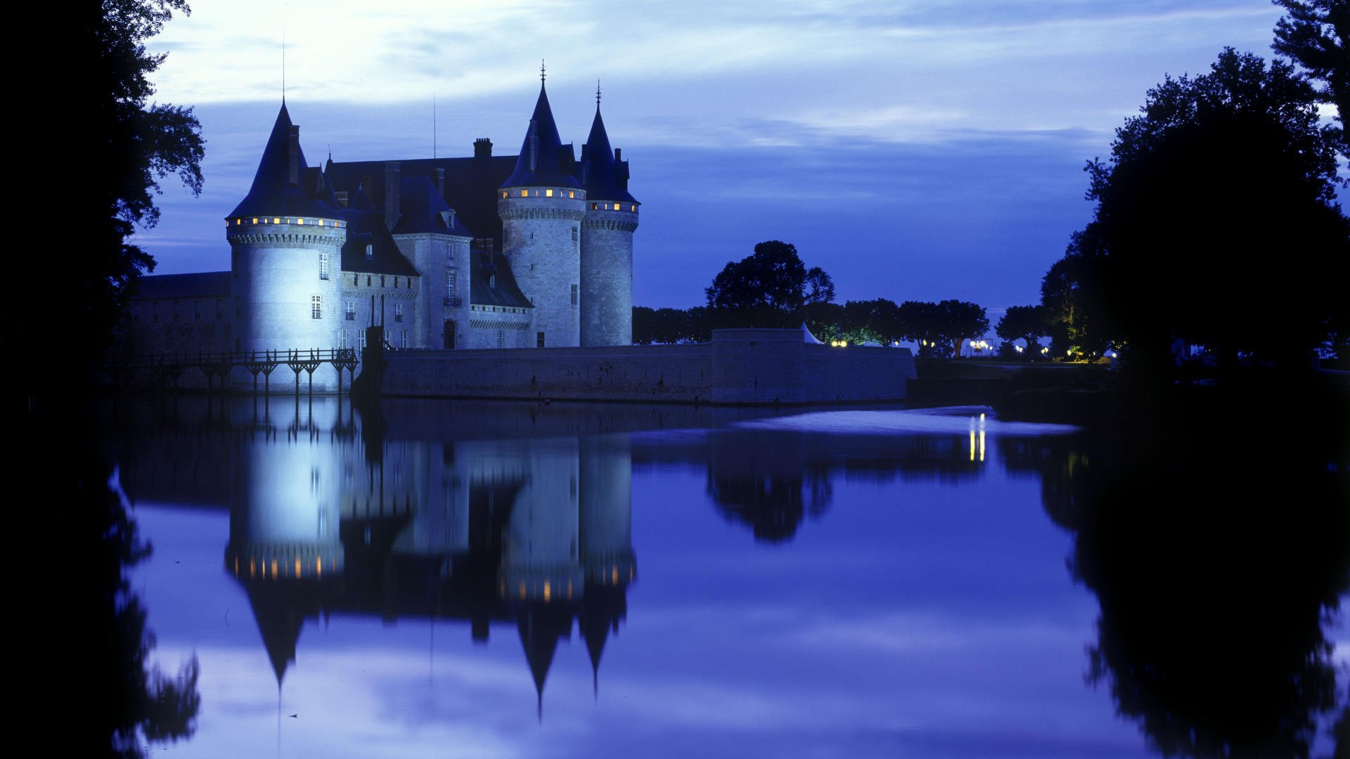 castle architecture monument night lamp