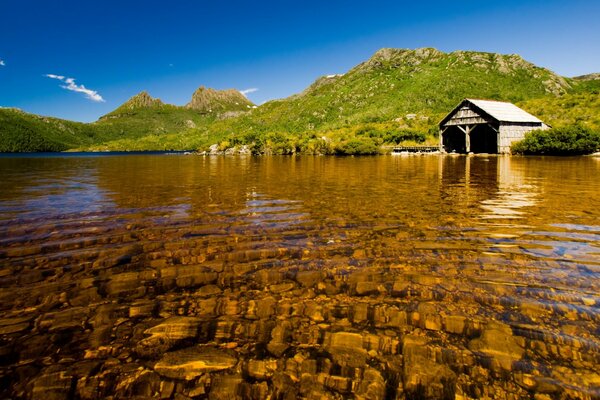 House near shallow water