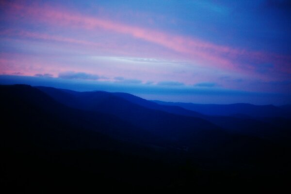 Morning landscape of the Rocky Mountains