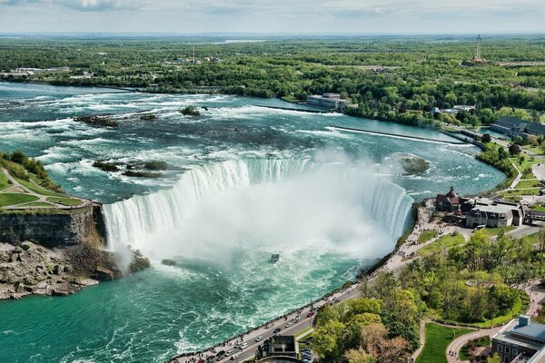 Las cataratas del Niágara a vista de pájaro