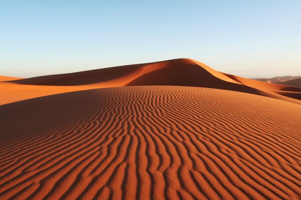 Duna del desierto, tiempo de calor, arena