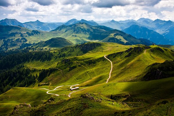 Paesaggi austriaci dei Monti Kitzbühel