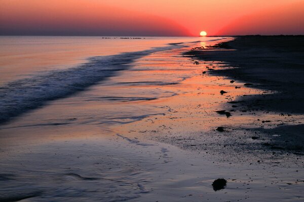 Sonnenuntergang am Strand