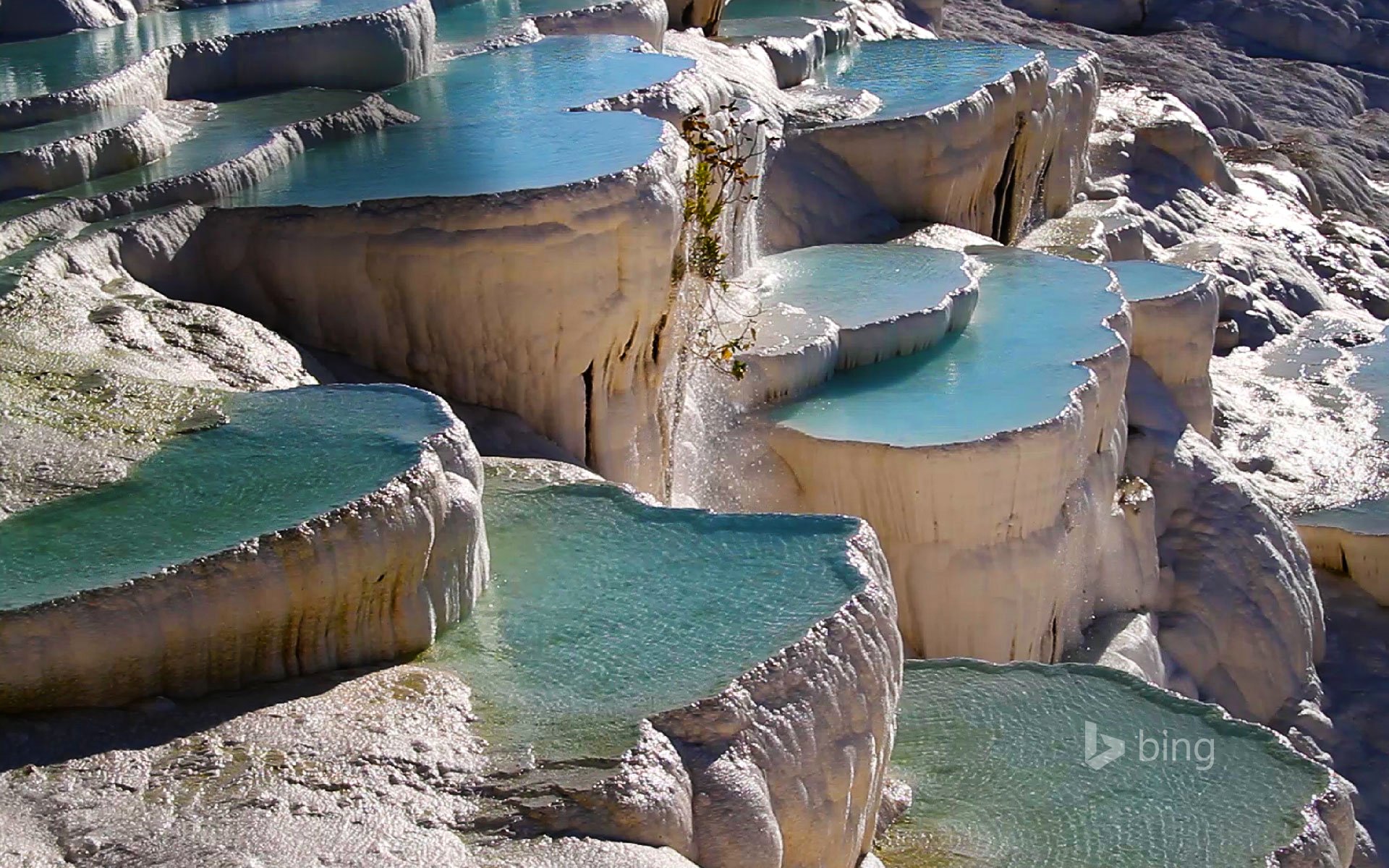 turquía pamukkale fuentes geotérmicas embalses-terrazas travertino
