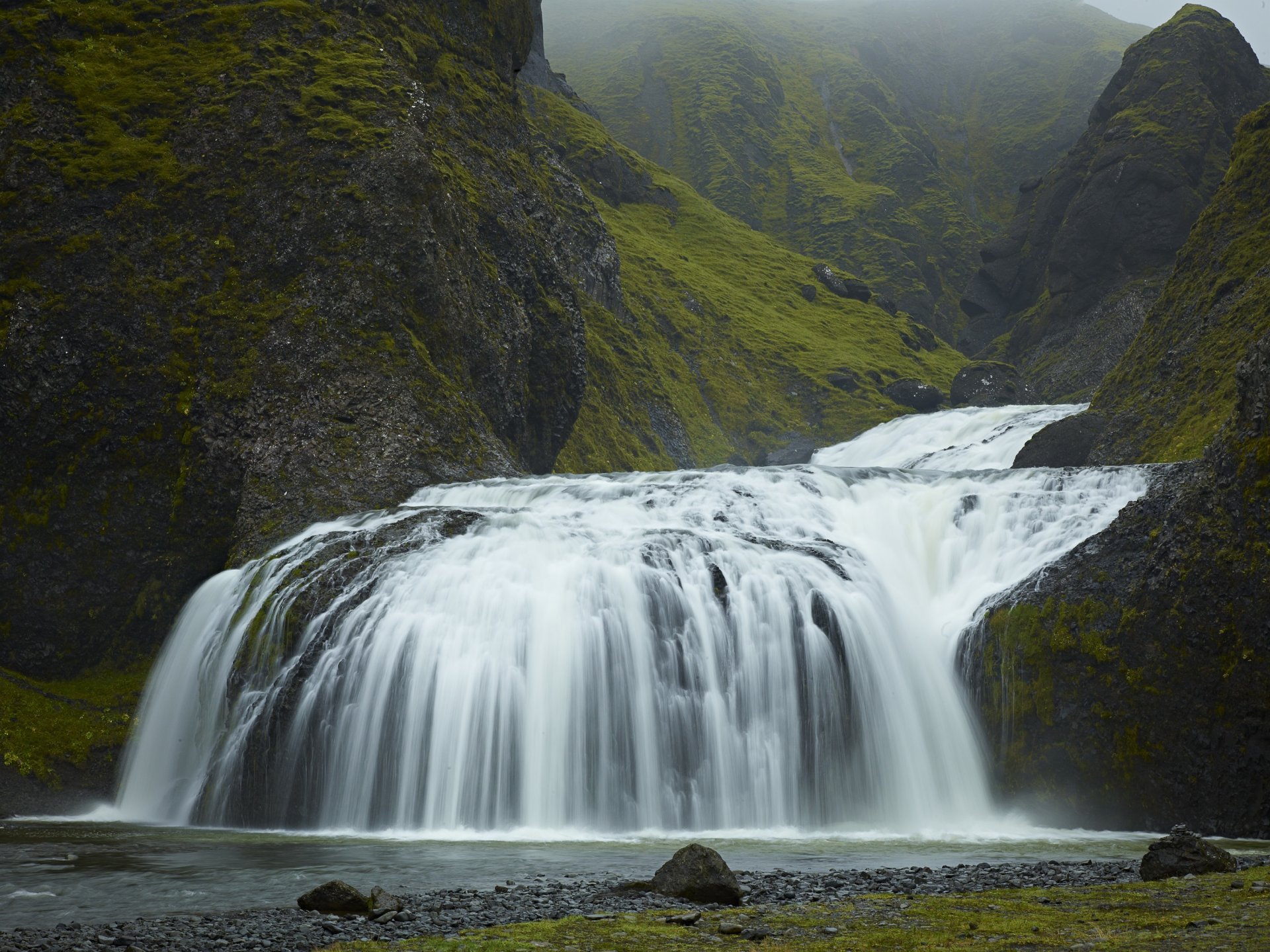 islande cascade vert