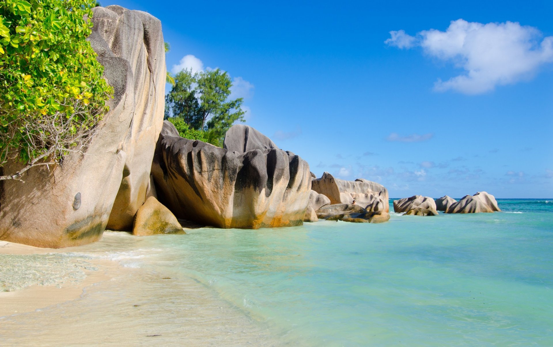 tropen natur landschaft meer felsen bäume felsen