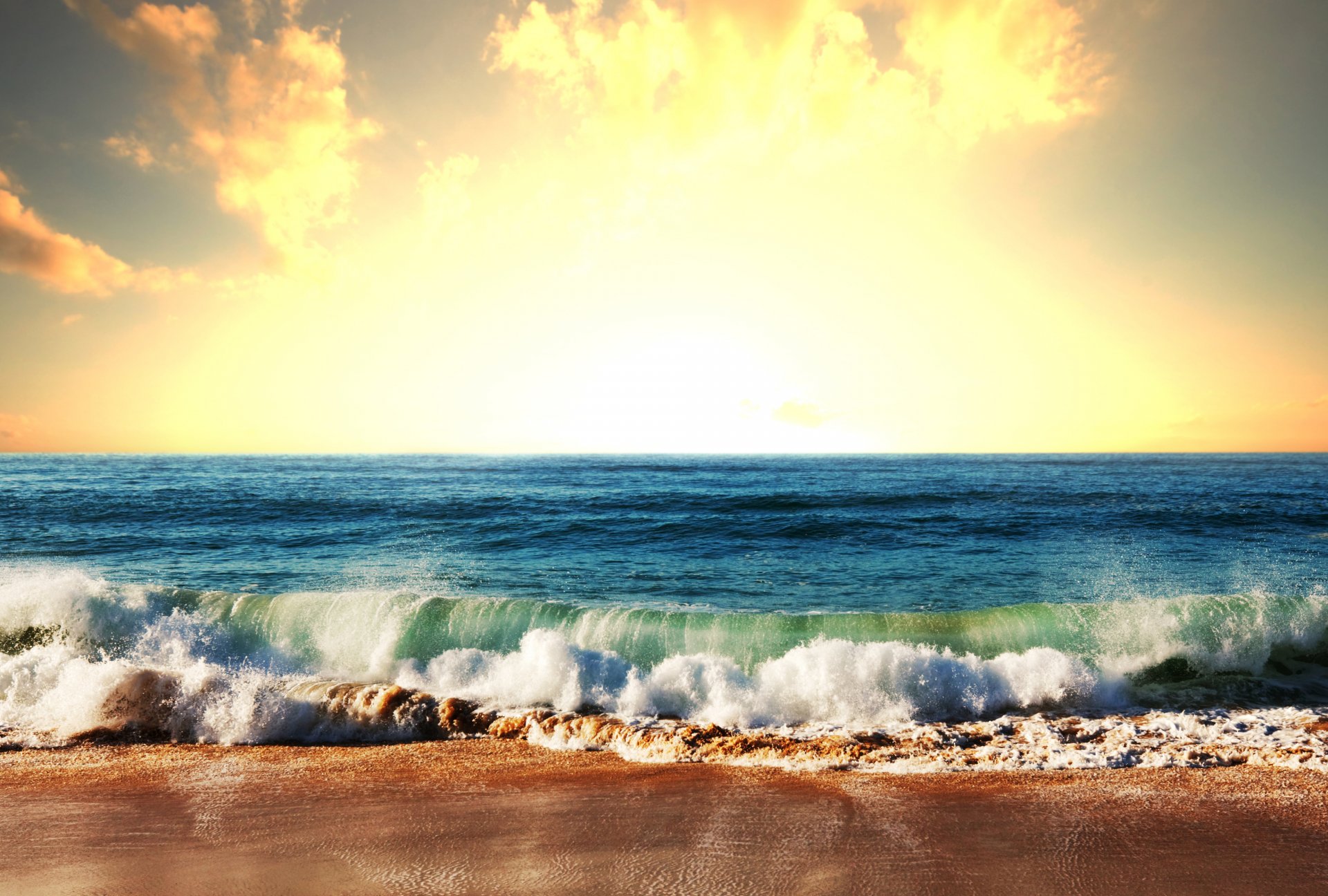 ea waves coast sky nature photo