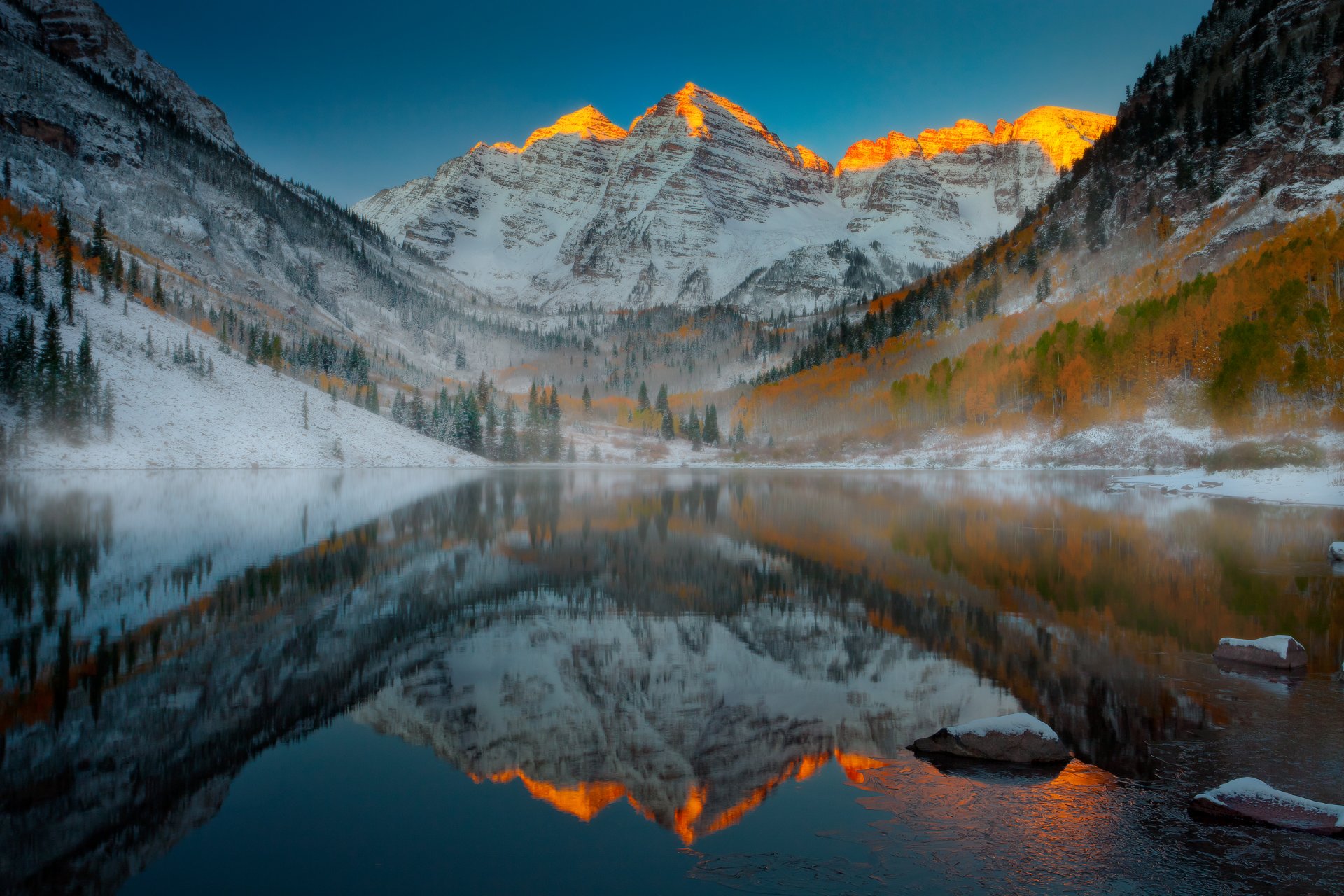 aspen colorado montañas lago nieve