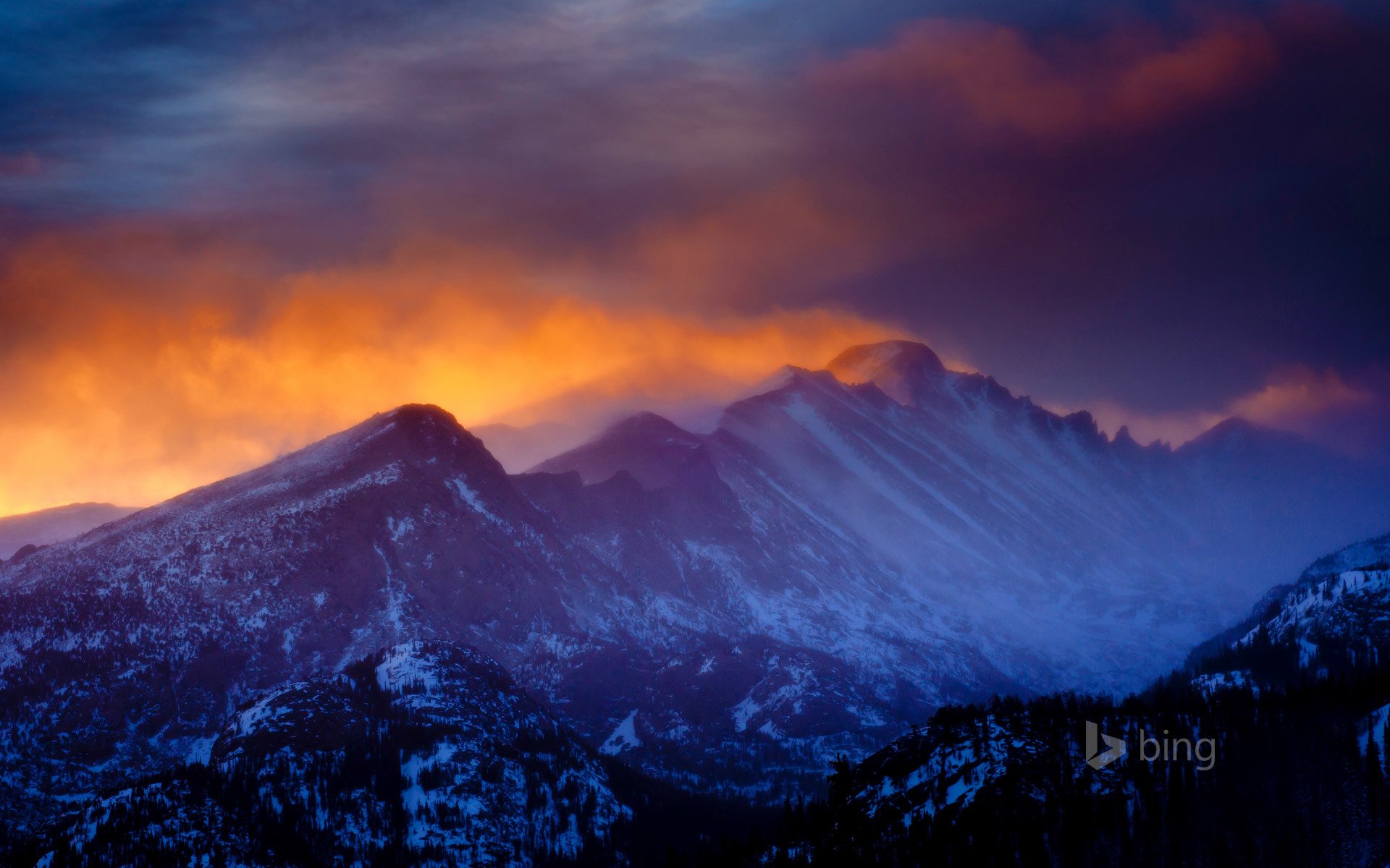 parque nacional de las montañas rocosas colorado estados unidos cielo nubes montañas