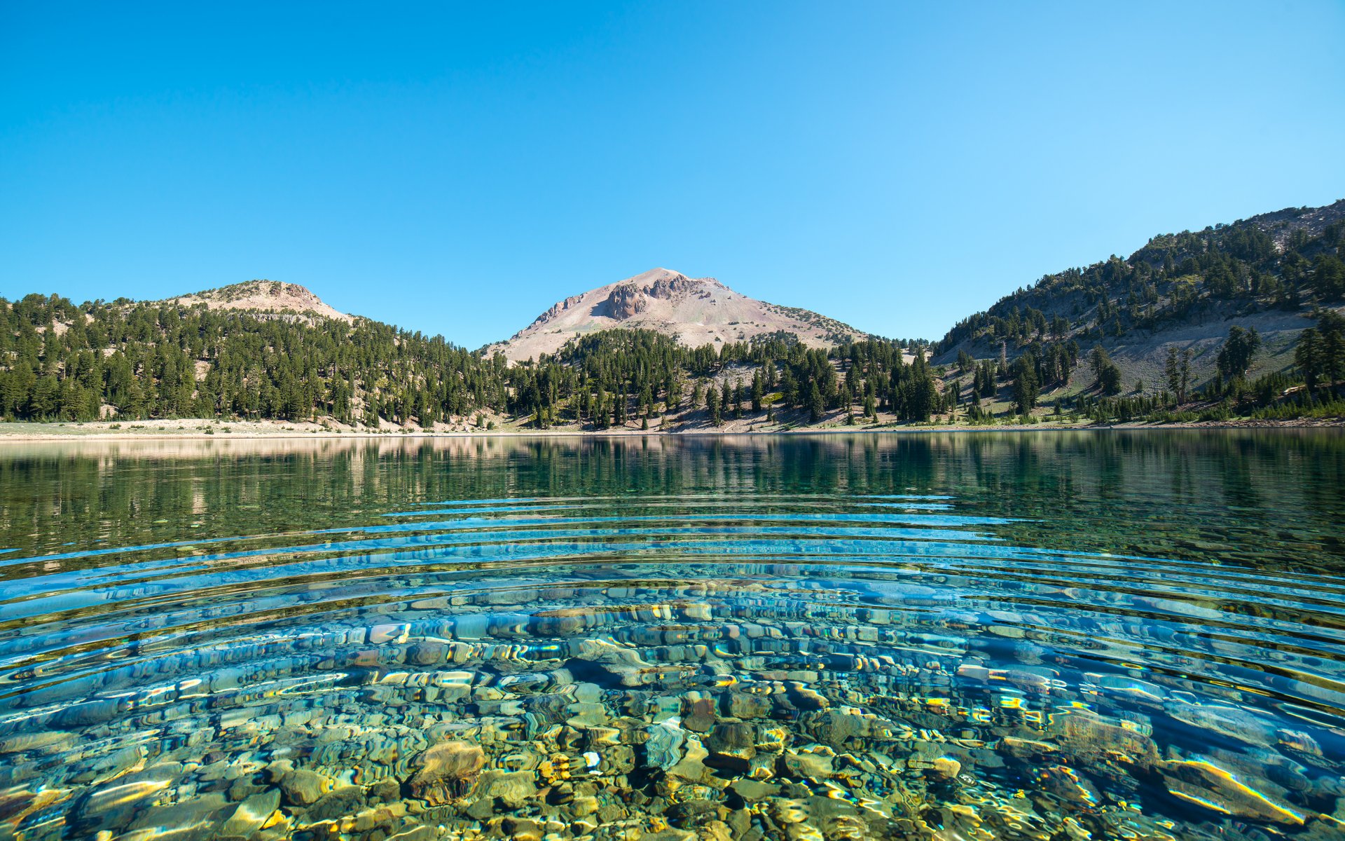 lago helen lassen national preserve california montagne lago natura