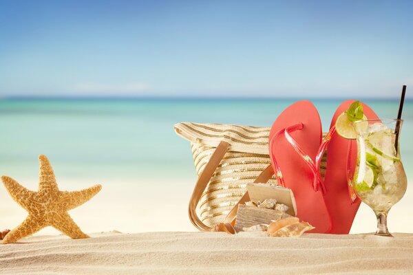 Sommerurlaub am Strand am Meer
