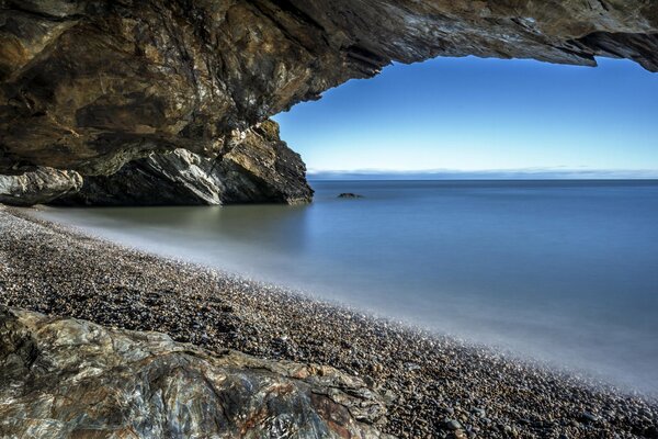 Mystical rock near the beach