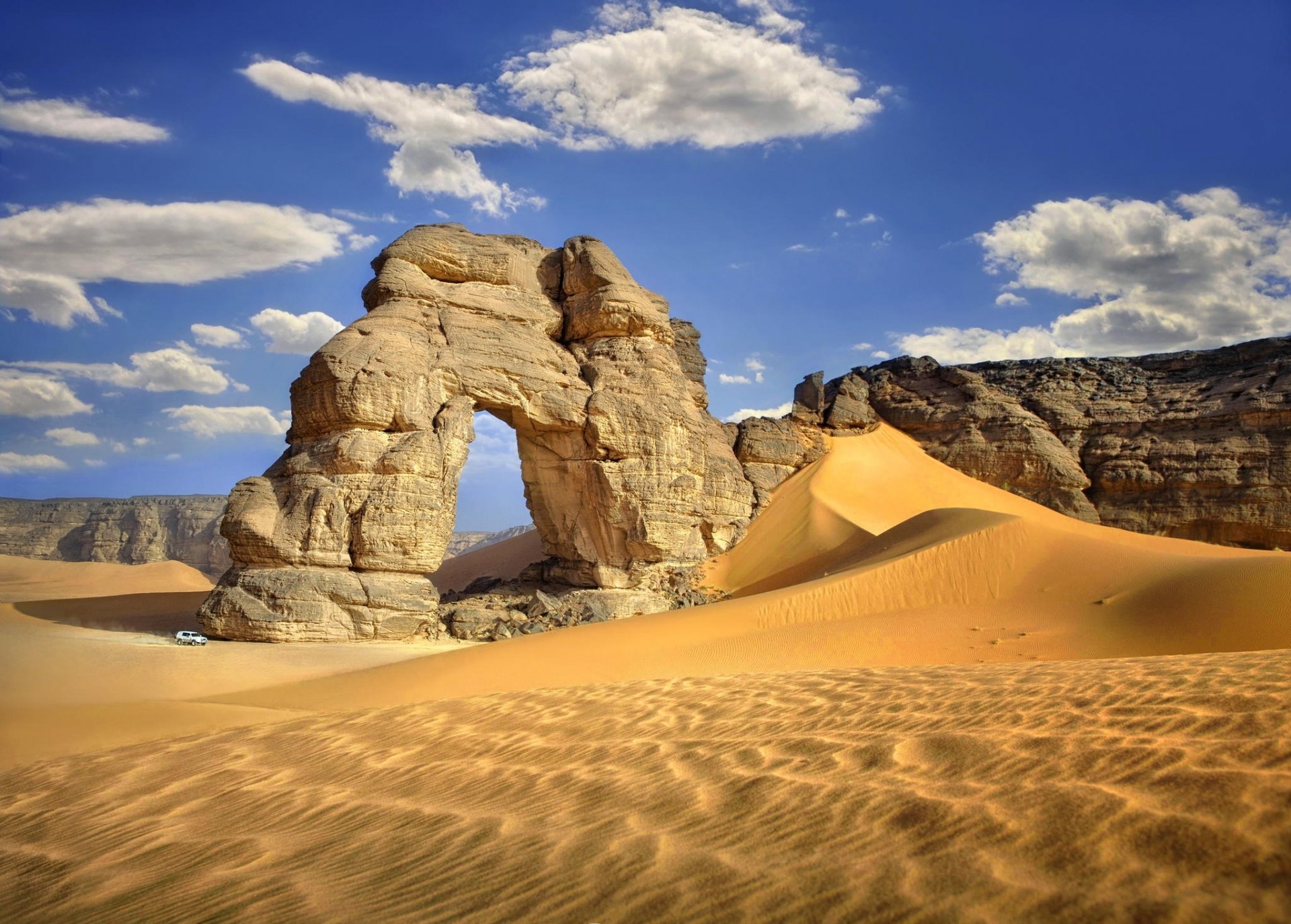 desierto rocas arco arenas