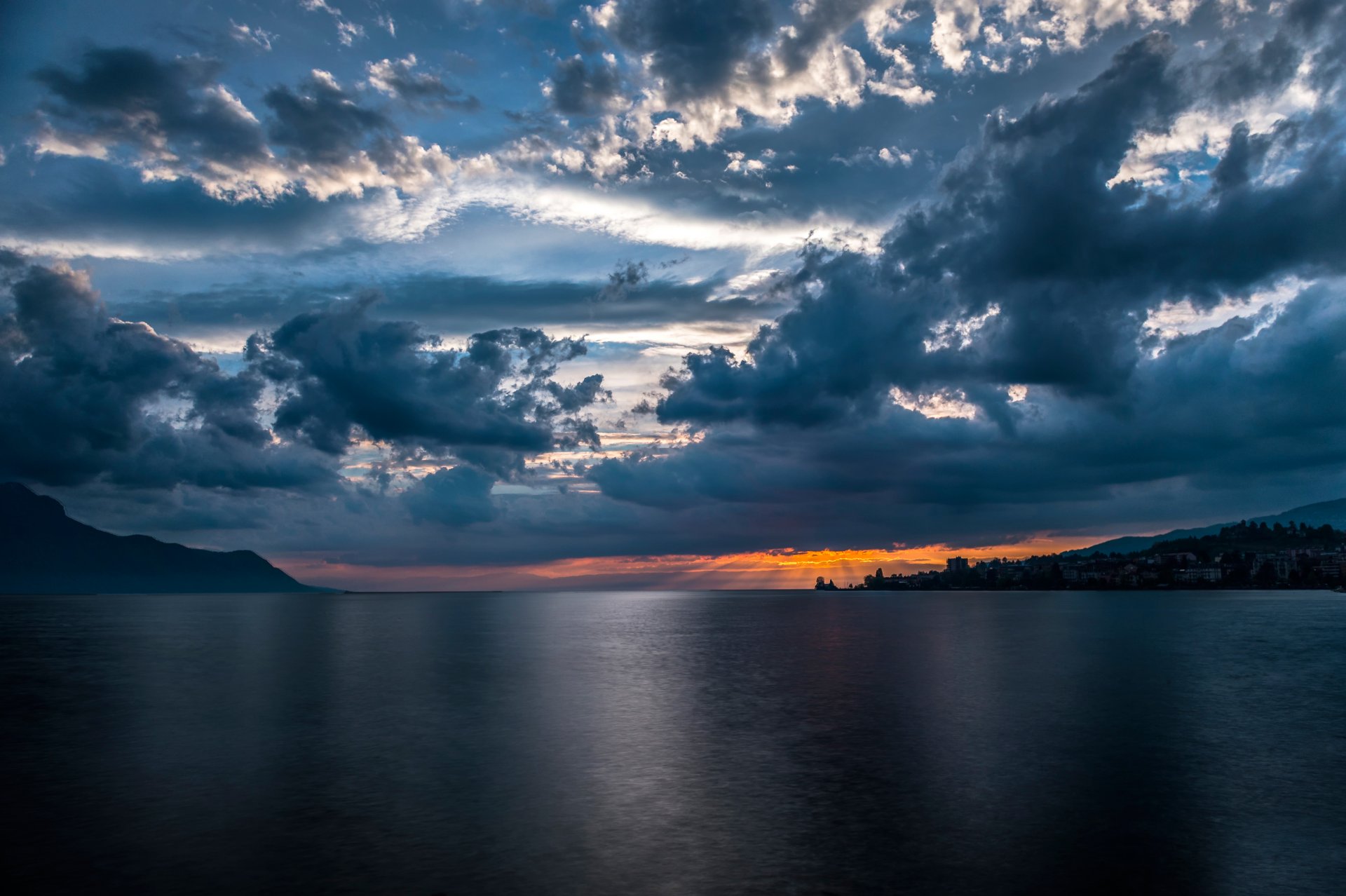 suisse montreux lac léman ville