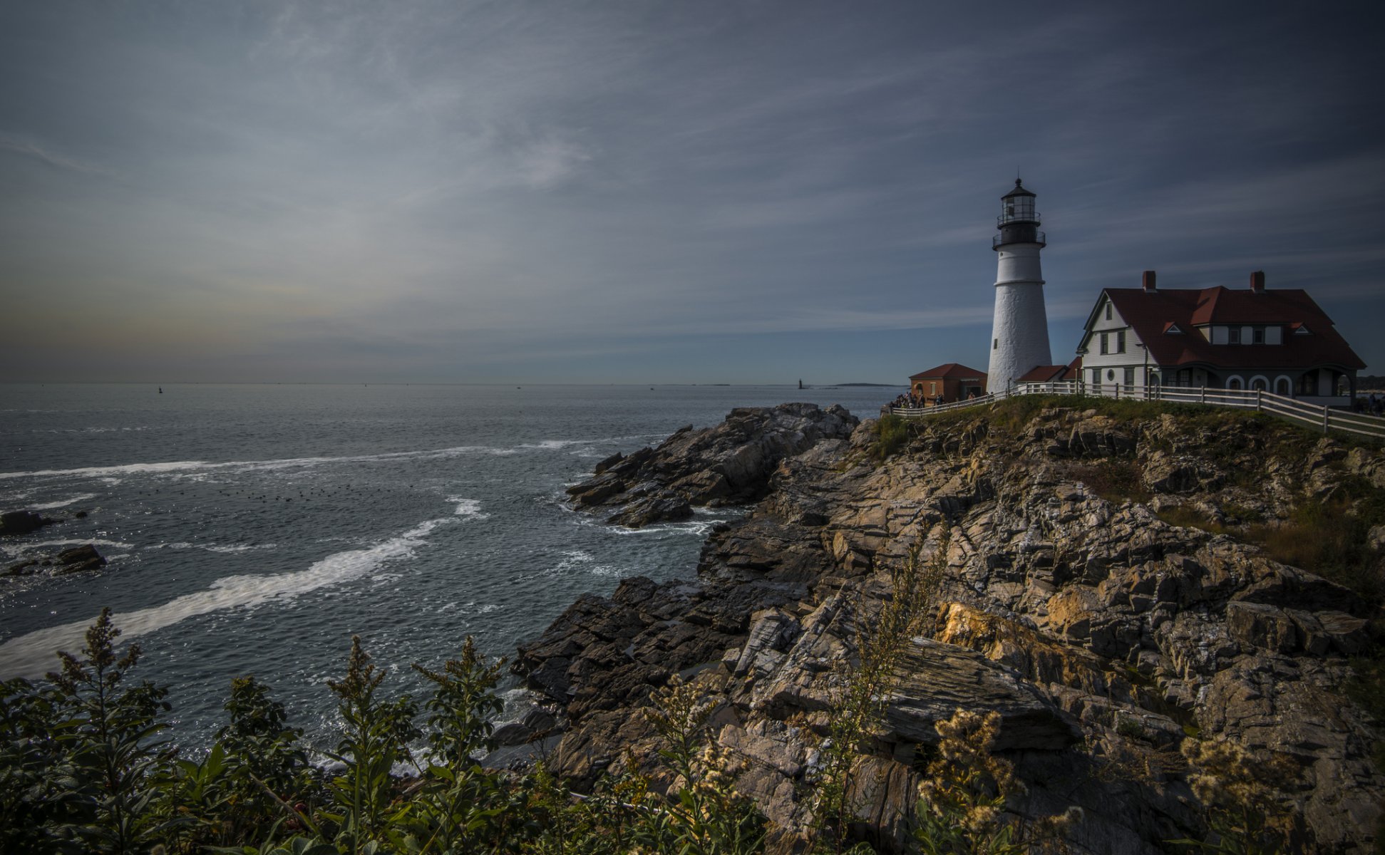 rock lighthouse ocean nature