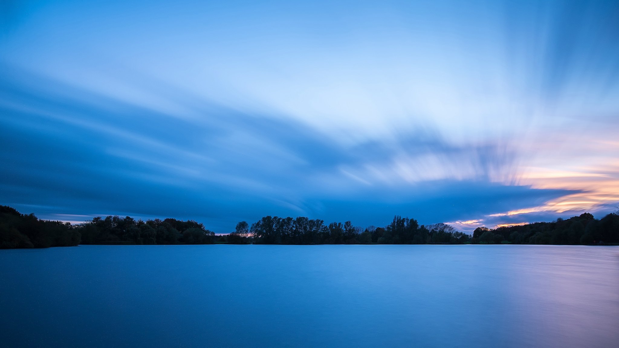 united kingdom england forest tree river night sunset sky cloud