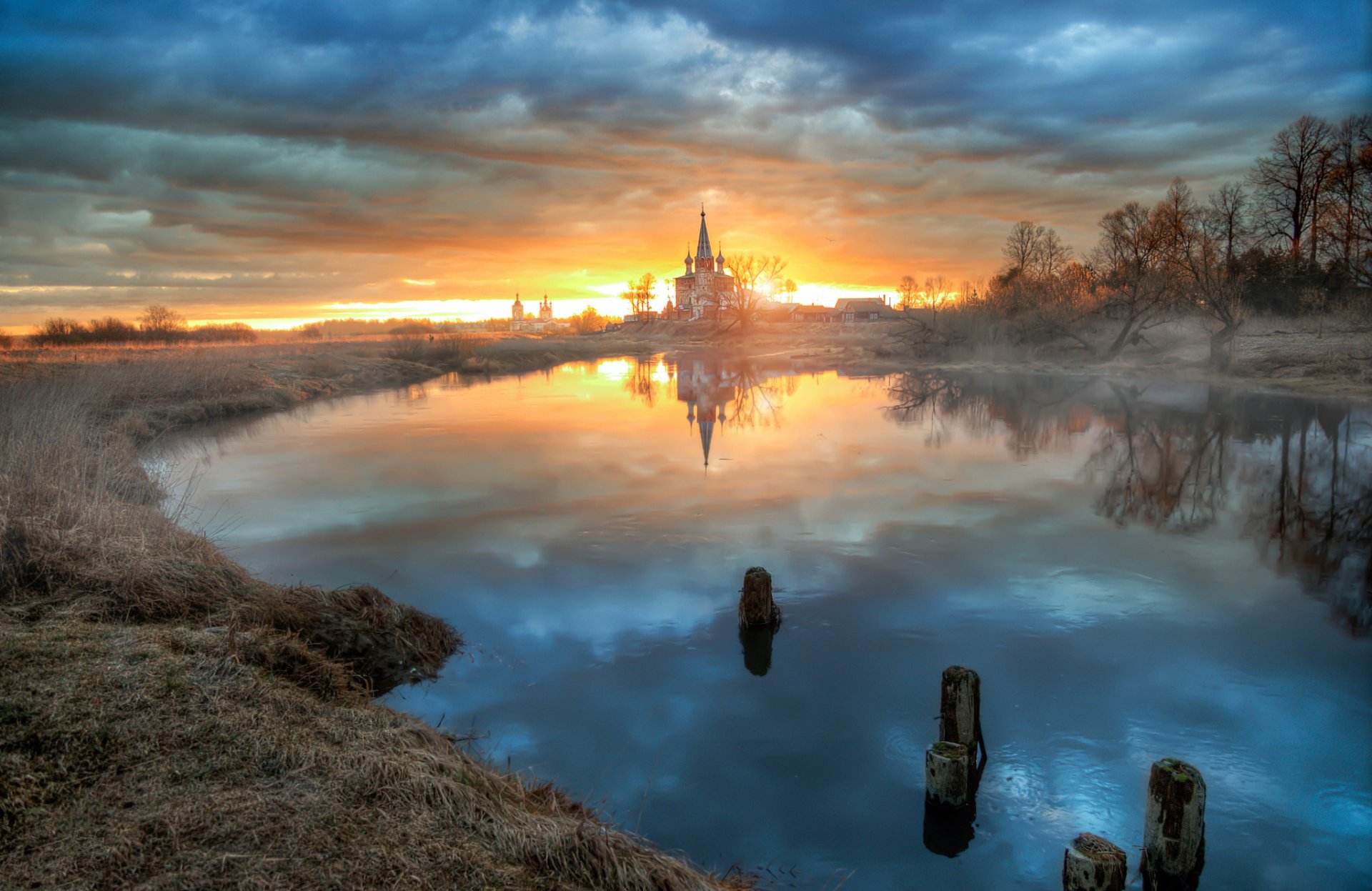 село дунилово апрель утро рассвет