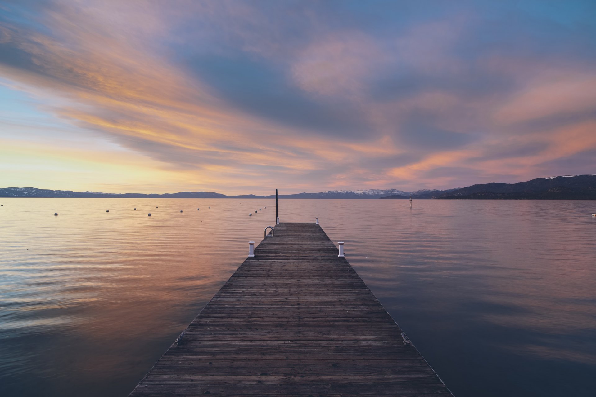 al tahoe south lake tahoe californie isa lac quai coucher de soleil