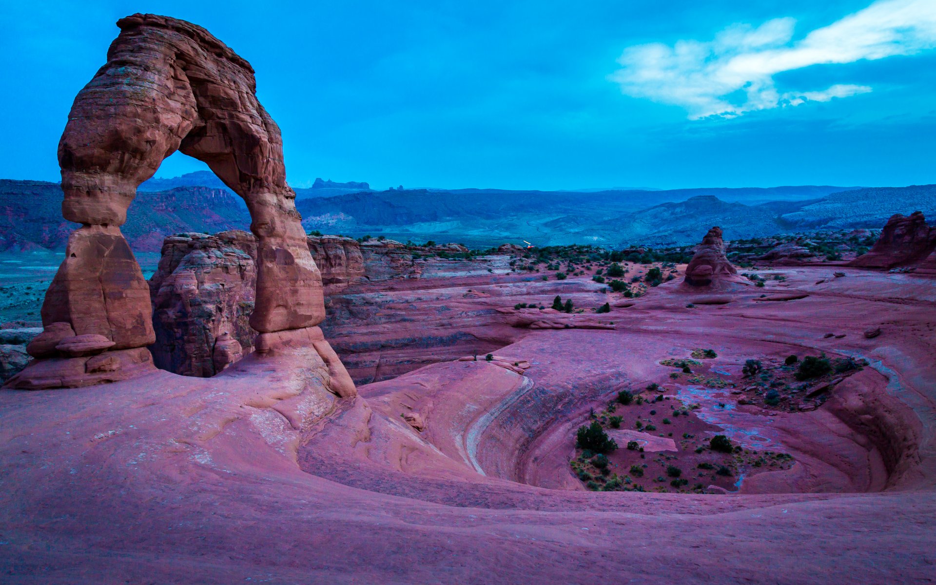 natura moab utah isa skały kanion