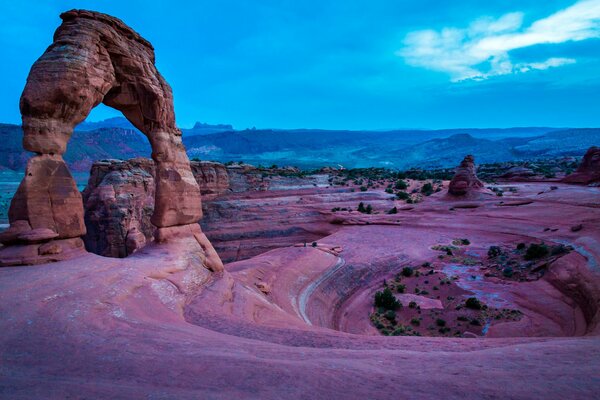 Unusual stone cliffs look like an alien landscape