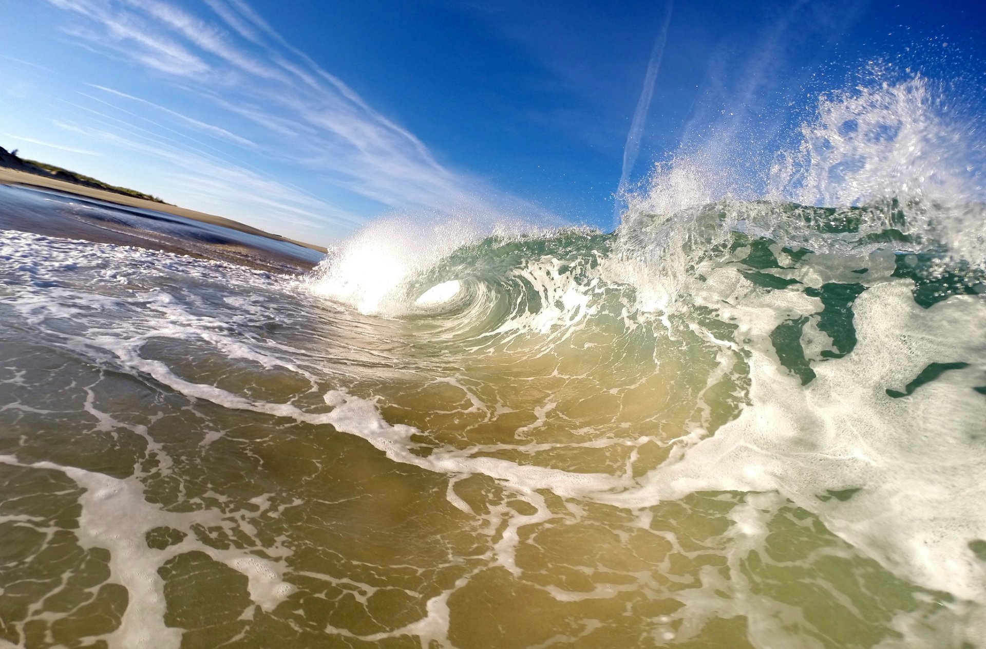 ciel mer vague jet rivage