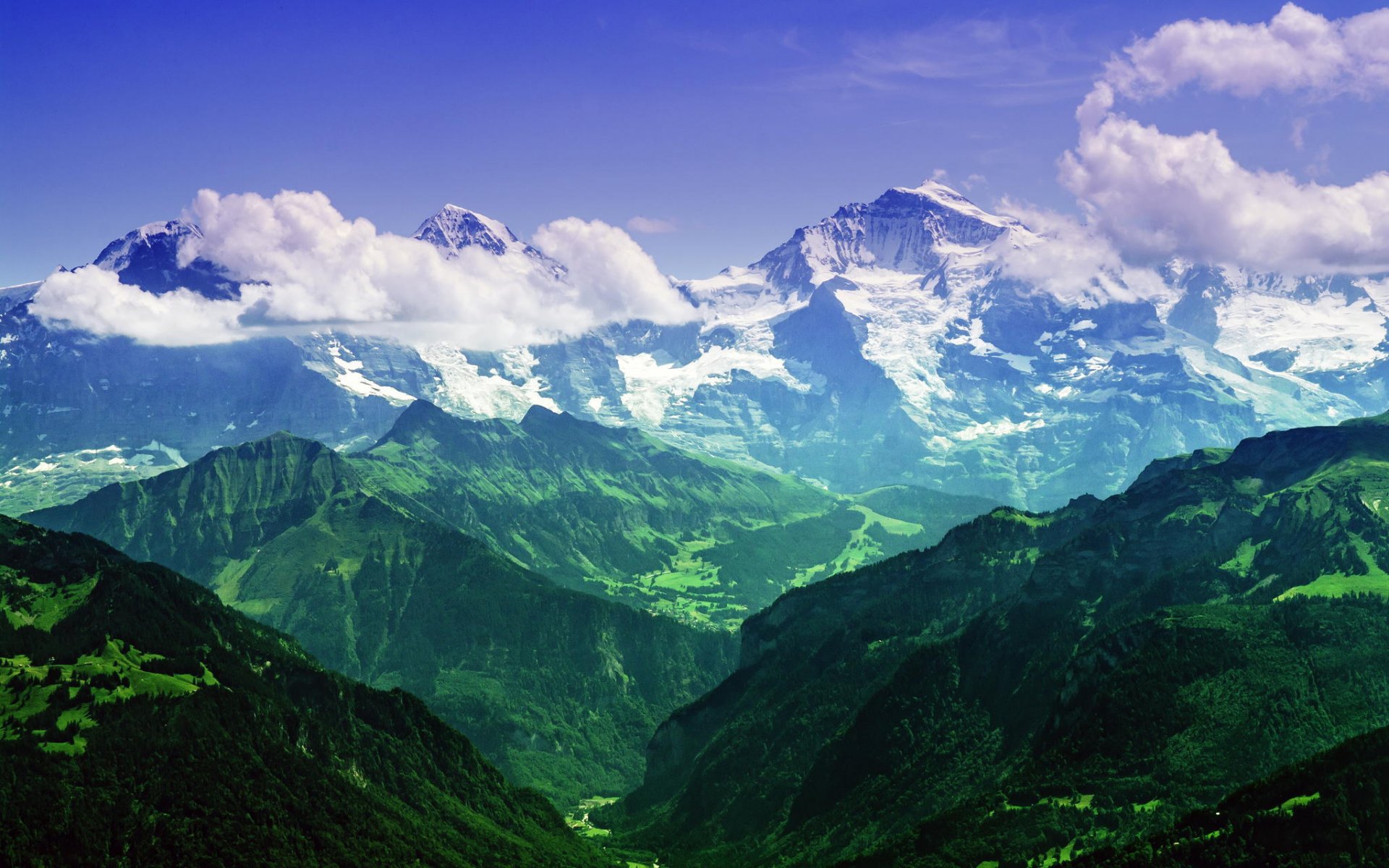 berge wolken panorama natur