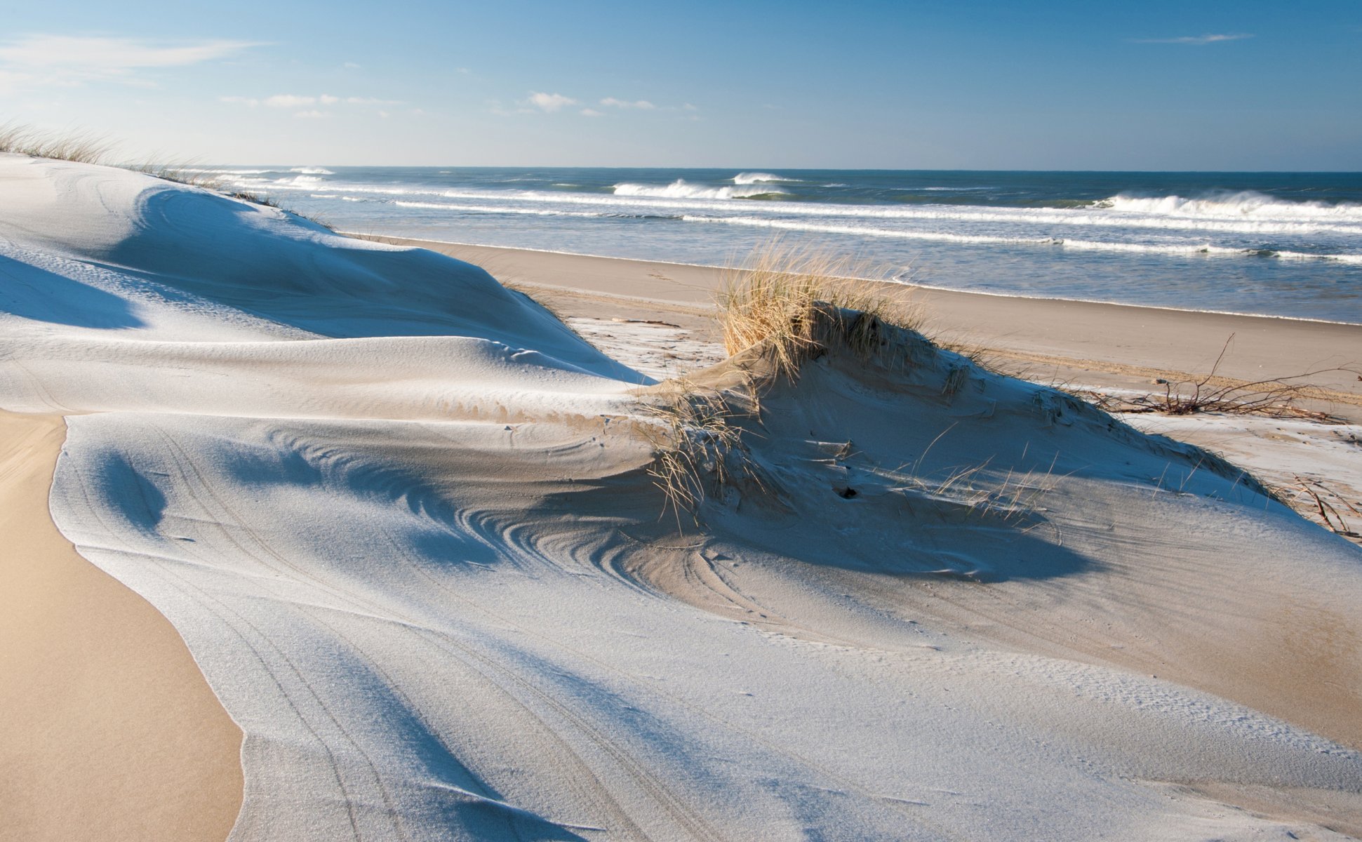 ciel mer côte sable dunes