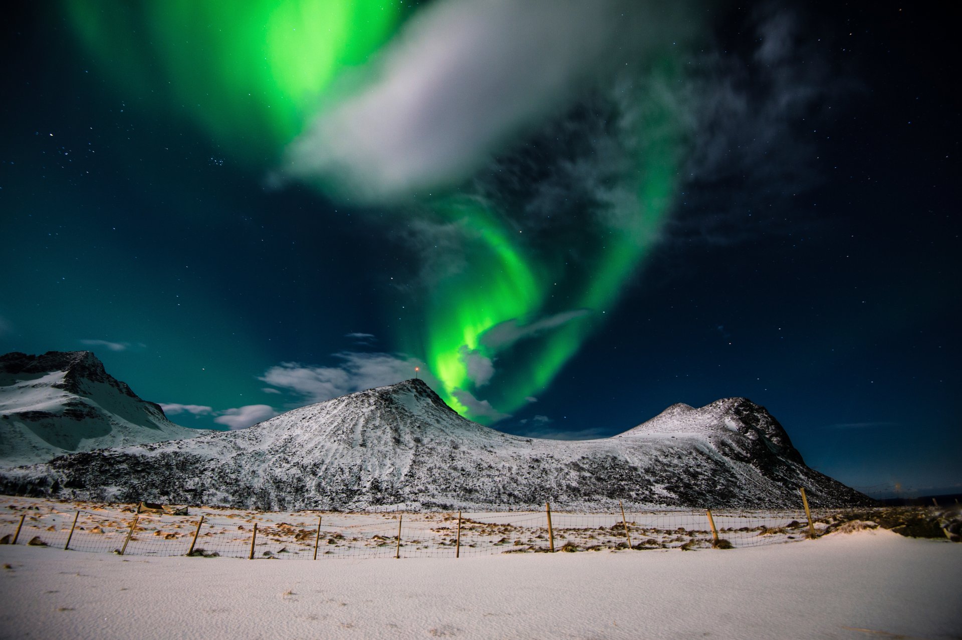 noche aurora boreal