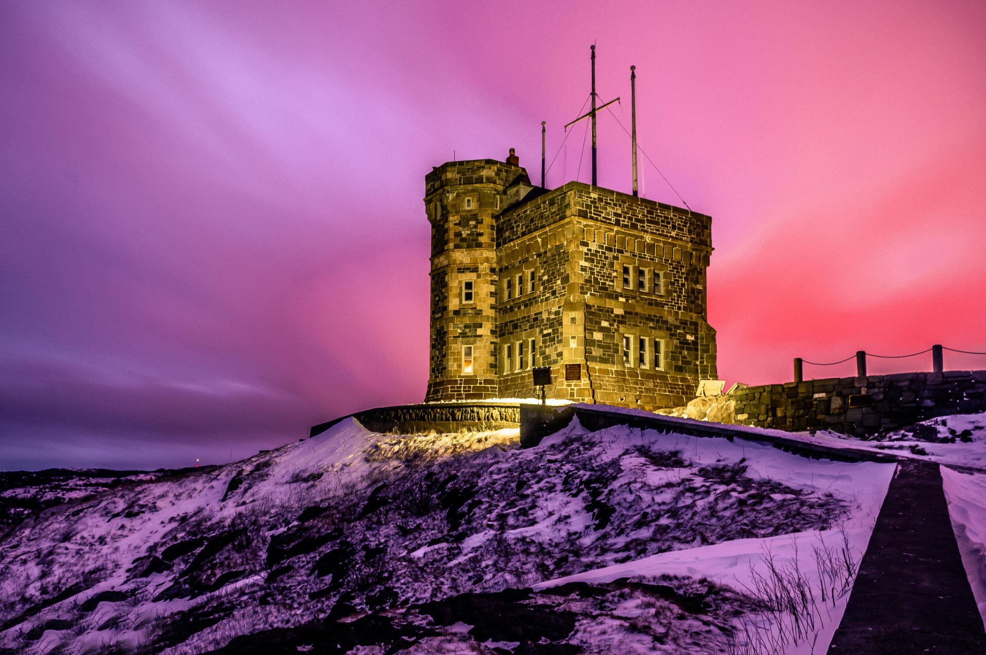 neufundland turm beleuchtung