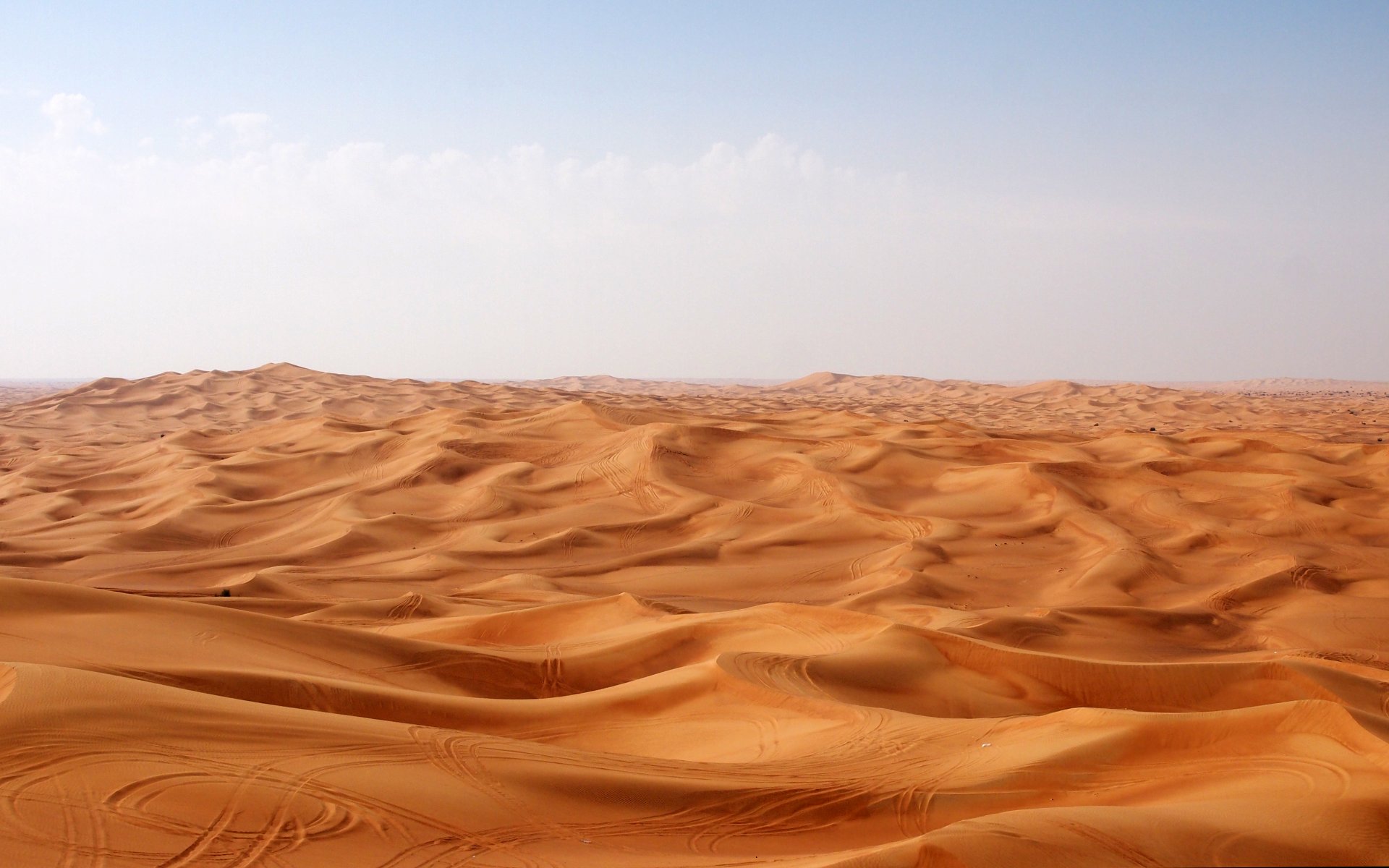 desierto de rub al-chali desierto huellas arena