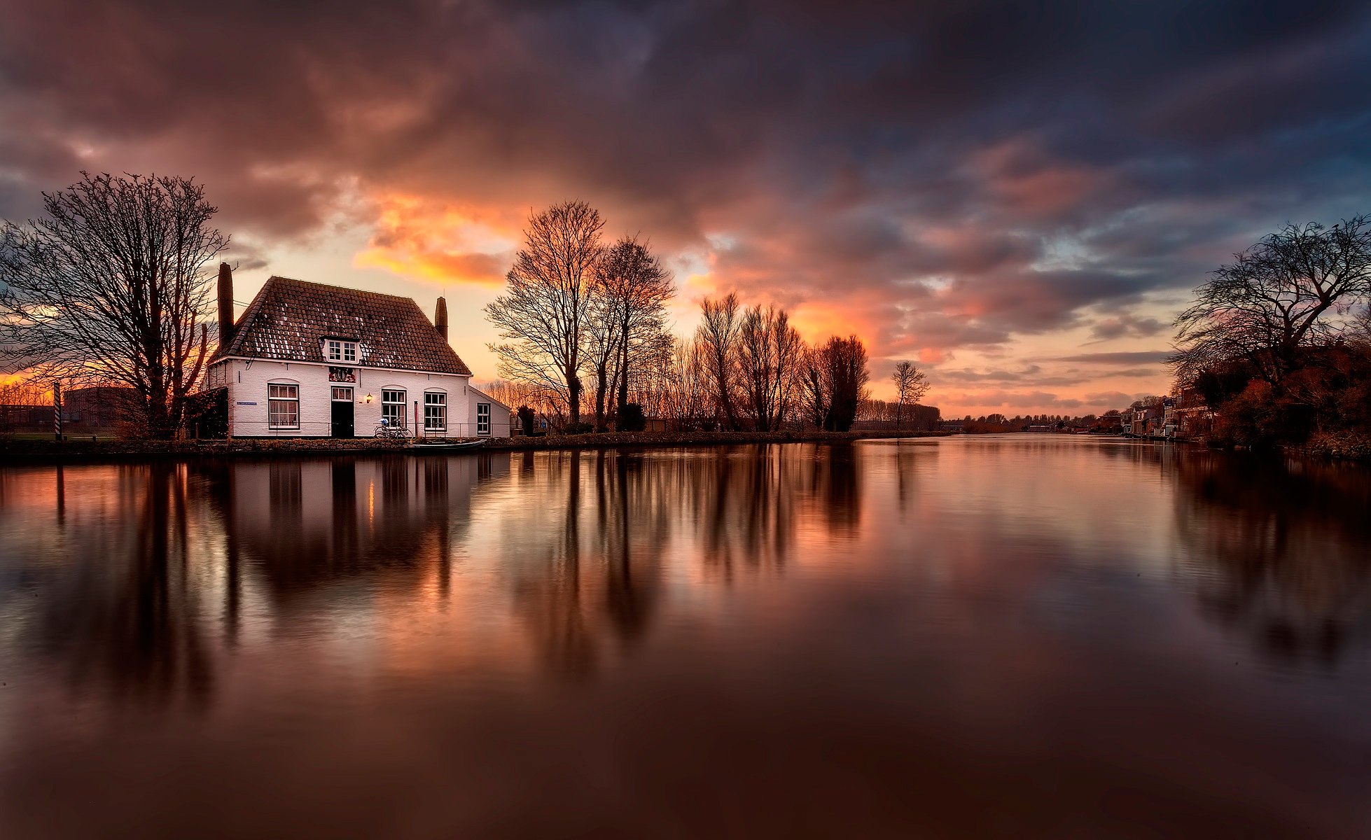 house river reflection the netherland