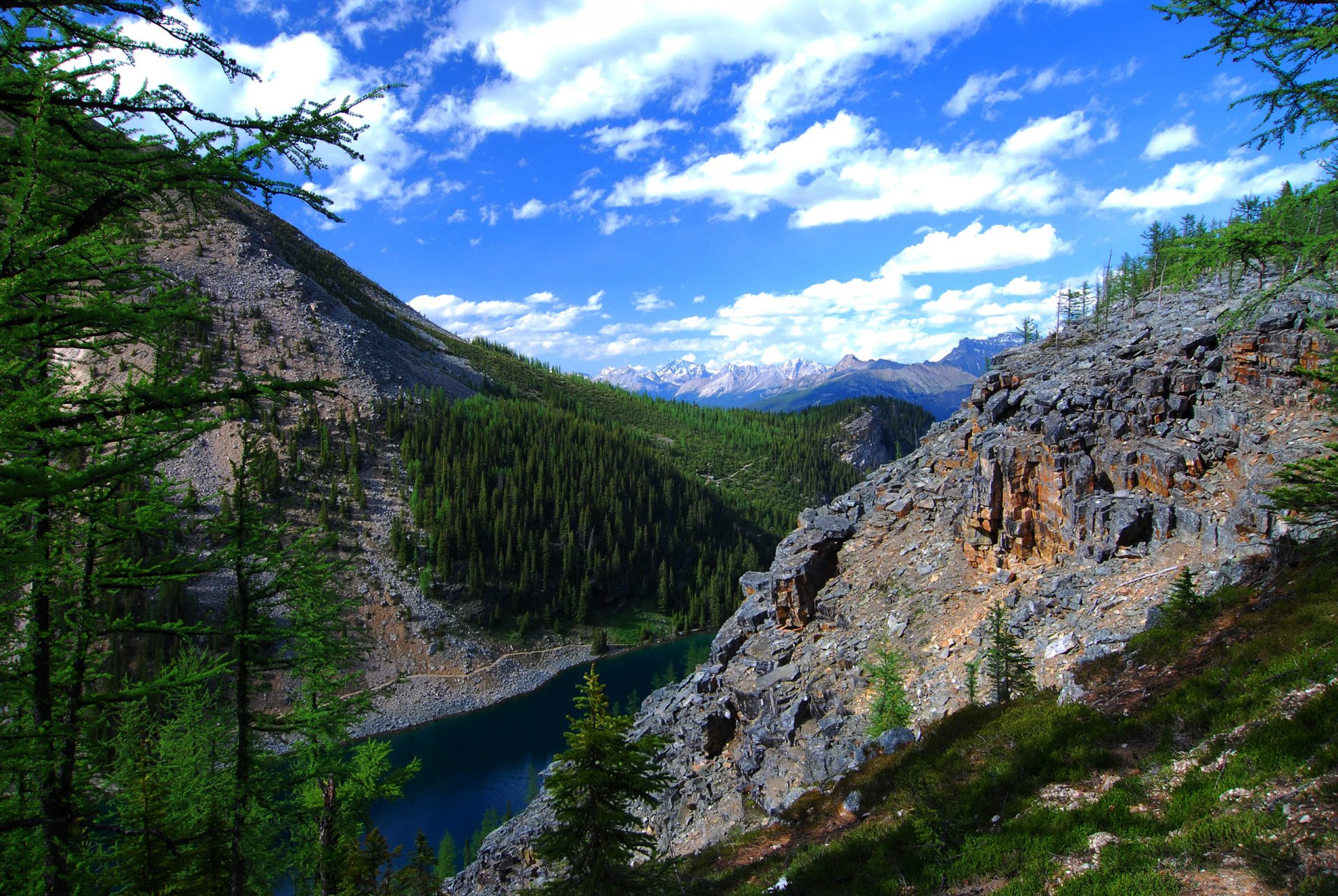 alberta canadá cielo nubes montañas lago