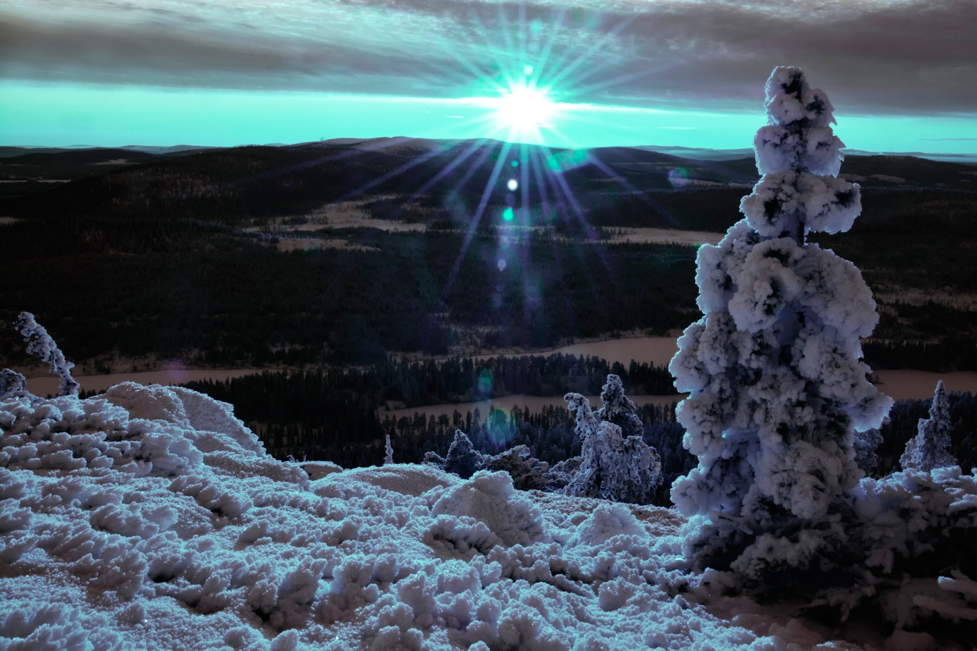 laponia sueño nieve sol