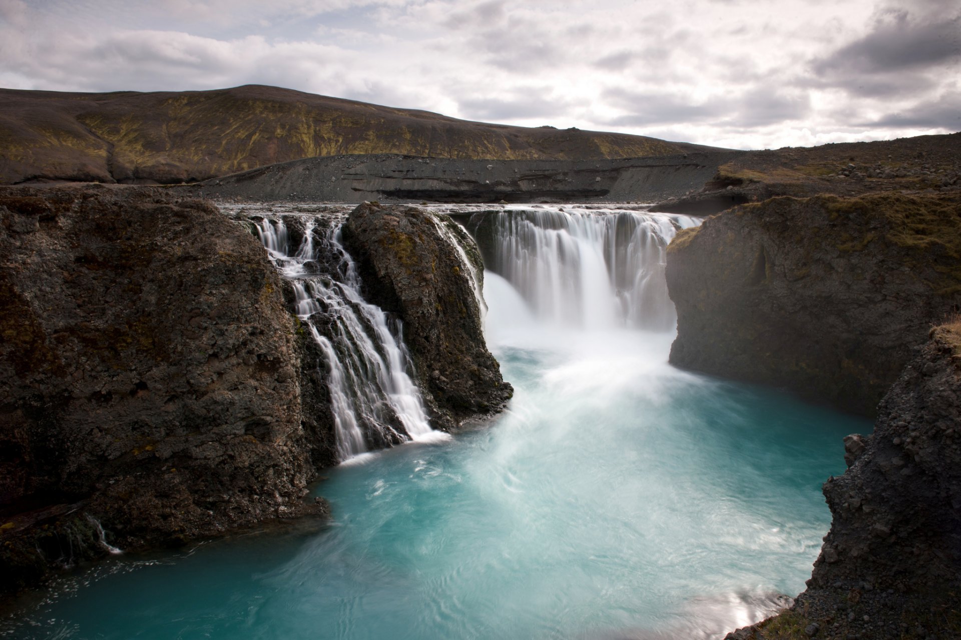 islande gorge cascade lac nature