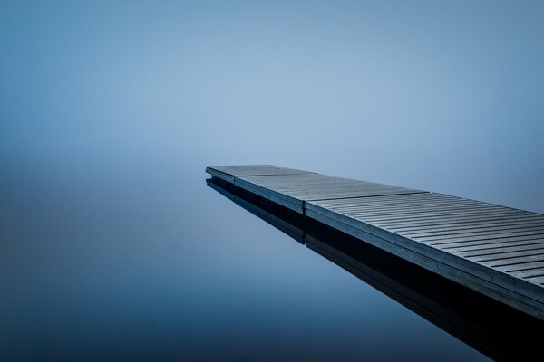 The pier resembles the wing of an airplane