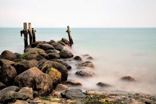 Morning sea fog in Denmark