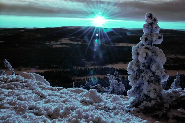 La Laponie est le pays du nouvel an et de la neige