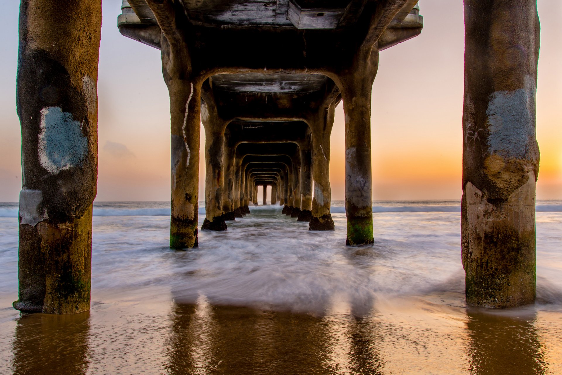 manhattan plage jetée californie