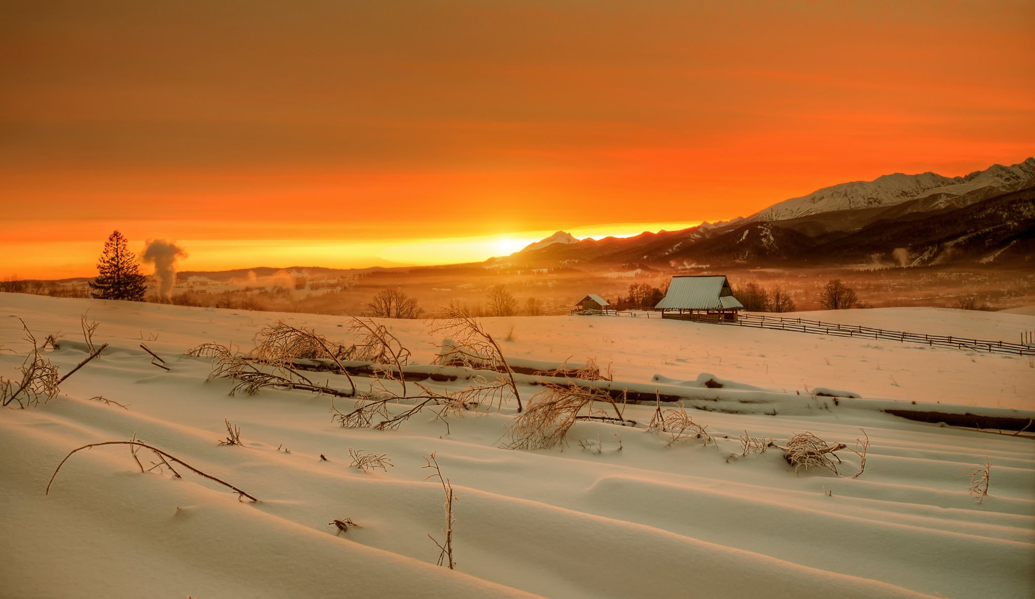 hautes tatras hiver aube